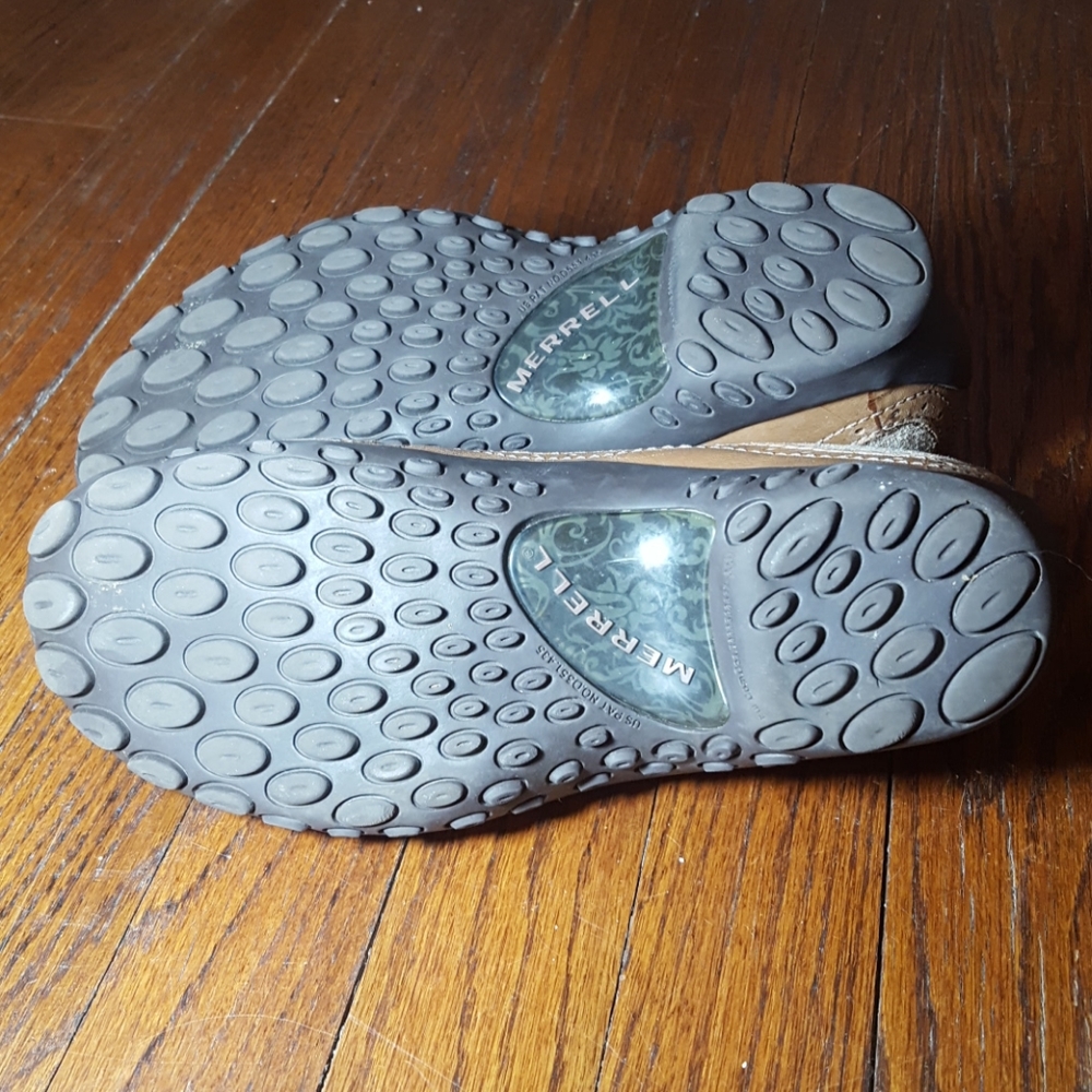 Merrell Brown Suede/Leather Mary Janes Gem